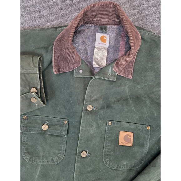 Carhartt Other - Vintage Carhartt C02 SPC Chore Jacket Mens Large Tall Spruce Green Lined USA